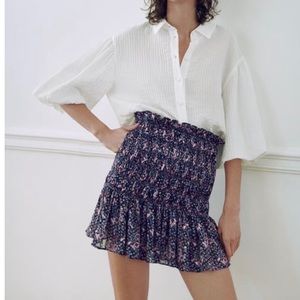 Zara printed mini skirt
